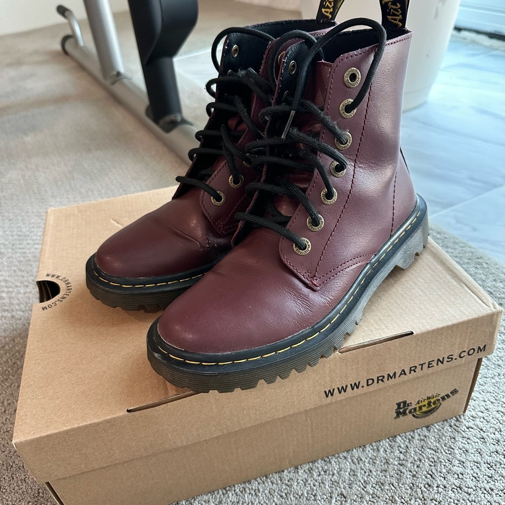 Dr. Martens Cherry Red Leather Boots